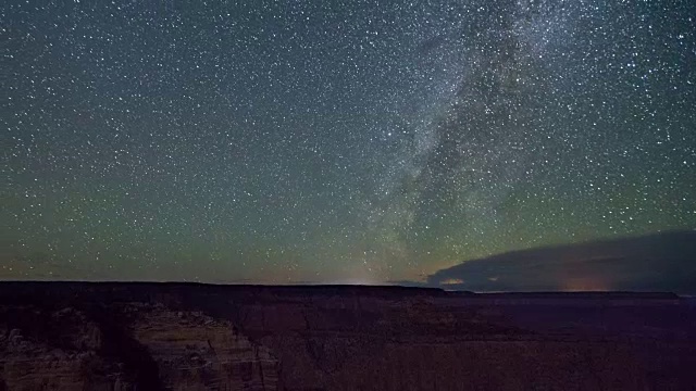 星星夜空延时大峡谷视频素材