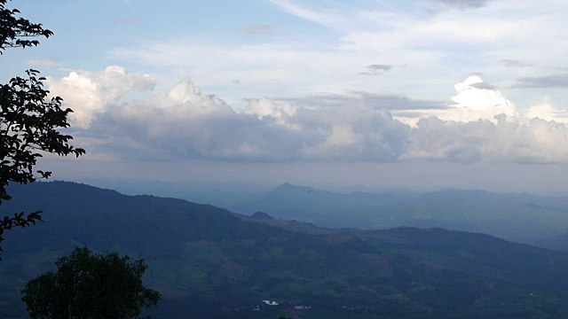 佛瑞亚的山和山景观。——Loei,泰国。视频素材