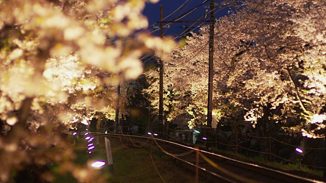 《京都晚间有轨电车线路》视频素材