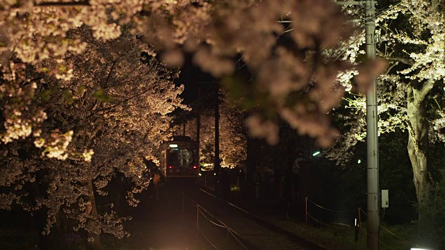 《京都晚间有轨电车线路》视频素材