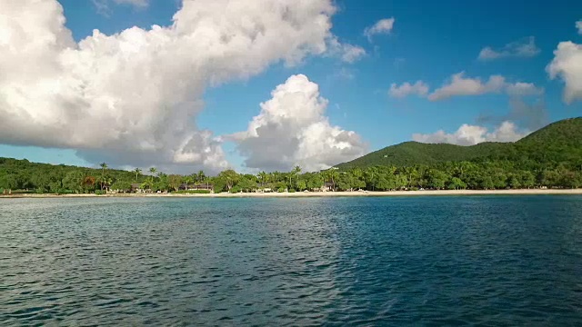 斯科特海滩，卡内尔湾，圣约翰，美属维尔京群岛的视频视频素材