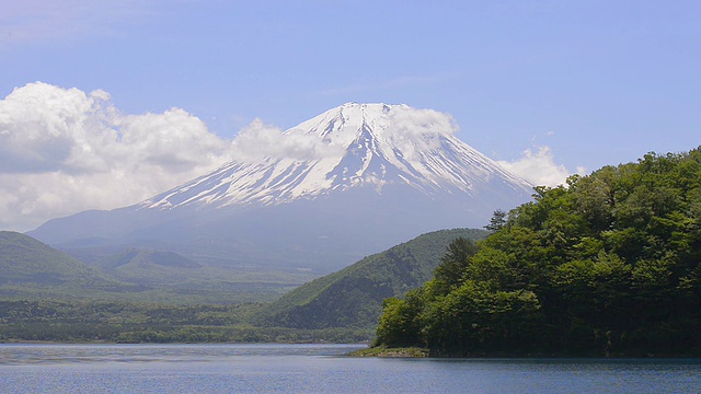 富士山和元津湖，山梨县，日本视频素材