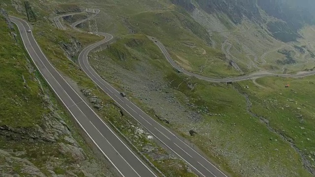 transagarasan路的4K航拍视频素材