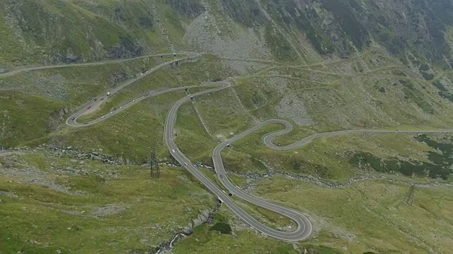 transagarasan路的4K航拍视频素材