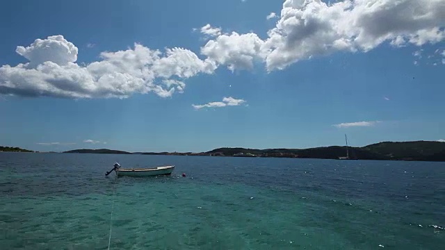 克罗地亚海岸，美丽的自然风光视频素材