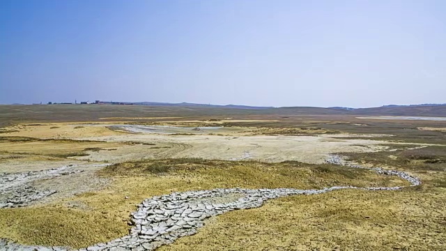 克里米亚刻赤附近的泥火山谷视频素材