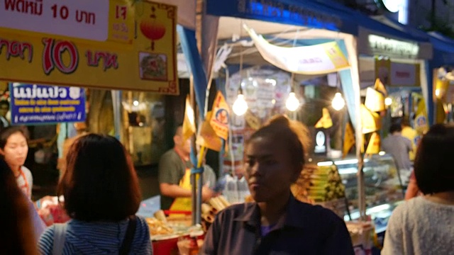 素食节期间在曼谷的中国城视频素材