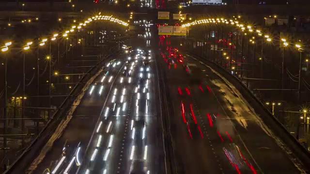 全高清视频的夜晚城市交通视频素材