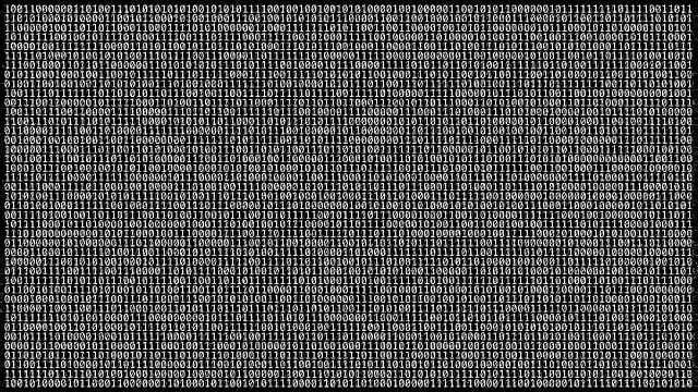 可循环:二进制代码墙视频素材