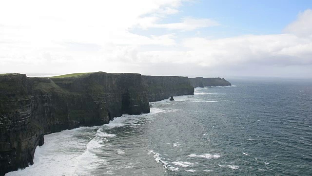 莫赫悬崖，Co Clare，爱尔兰视频素材