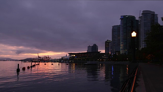 煤港海堤，温哥华黎明视频素材