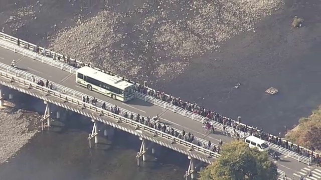 空中，岚山和佐野地区，京都，在树叶季节视频素材