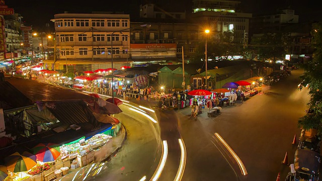 高清时光流逝夜市视频素材