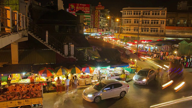 高清时光流逝夜市视频素材