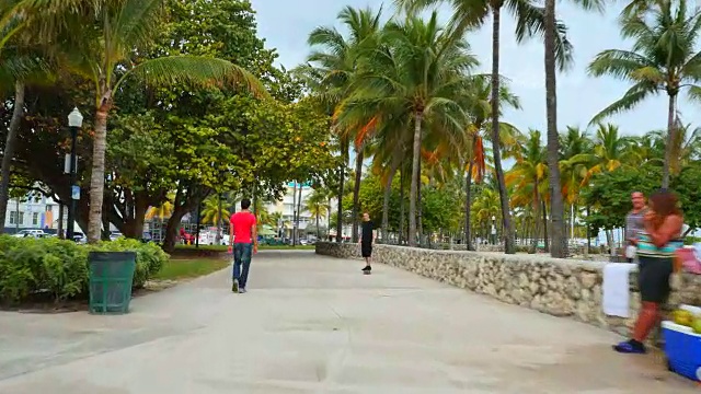 股票视频迈阿密海滩海洋大道视频素材