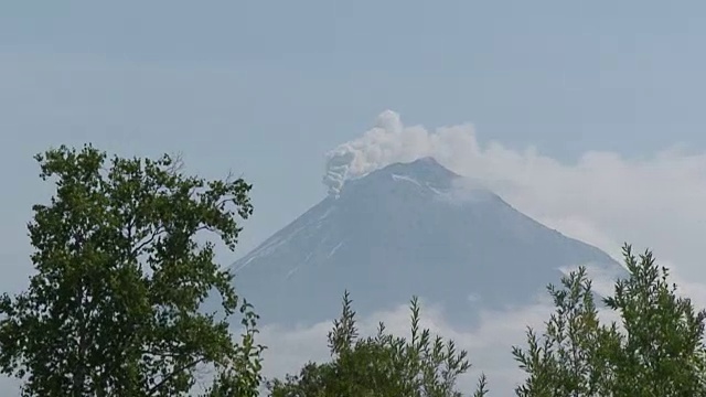 堪察加半岛。火神。视频素材