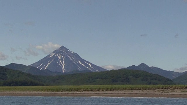 Vilyuchinskaya锄头。从太平洋上看。视频素材