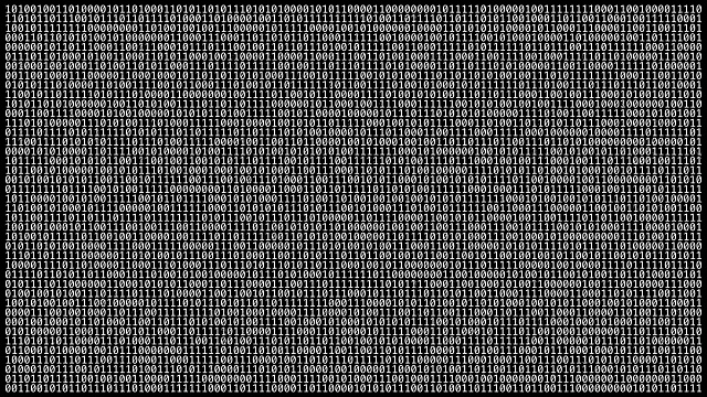 可循环:二进制代码墙视频素材