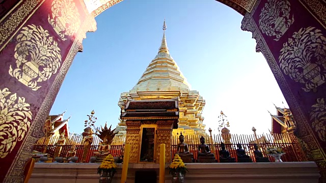 泰国清迈省素贴寺。视频素材