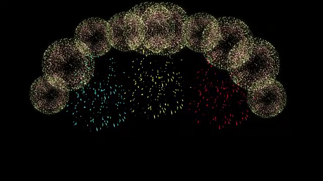 烟花渲染全高清视频素材