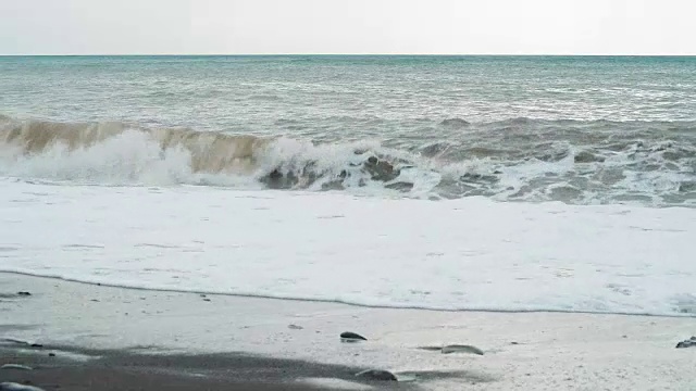 波涛汹涌的海面视频素材