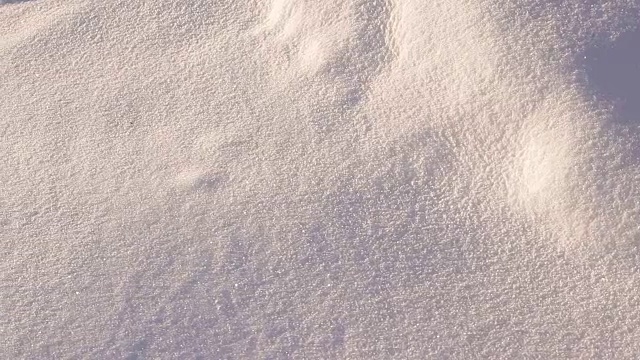 松软的雪。视频素材