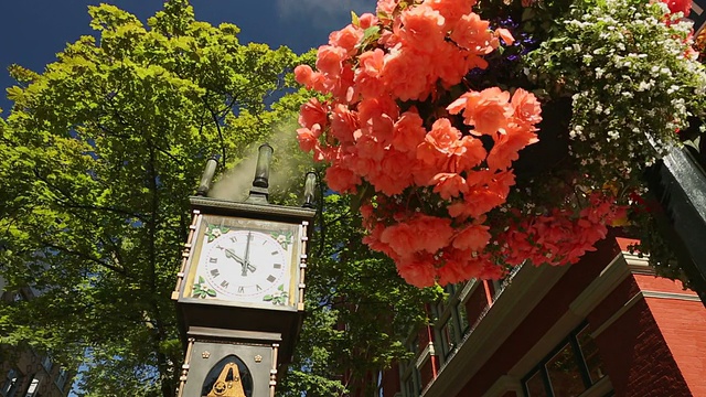 Gastown蒸汽时钟，温哥华视频素材