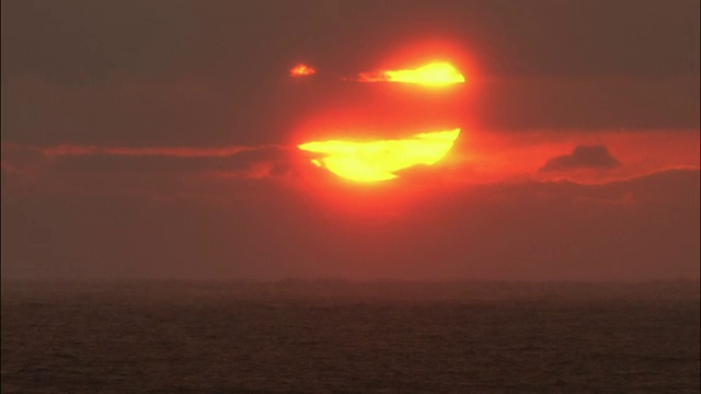 日本海的日落视频素材