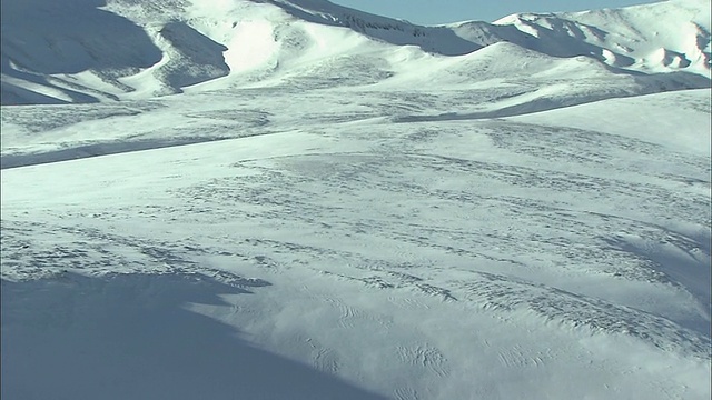 北海道冬季雪场-大榭山火山群视频素材