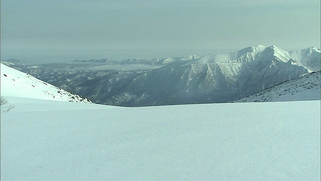 北海道大雪山火山群的冬季视频素材