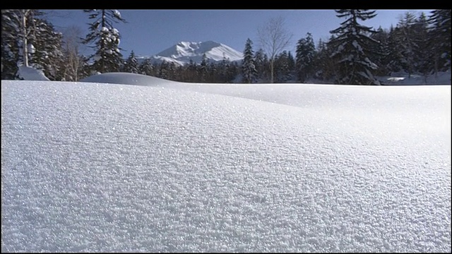 北海道大雪山火山群的冬季视频素材