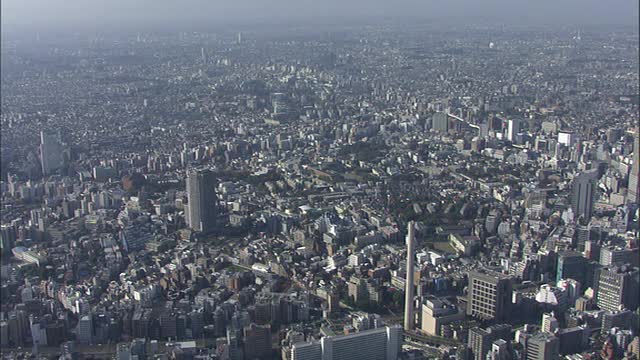 新宿;东京市中心;航拍视频素材