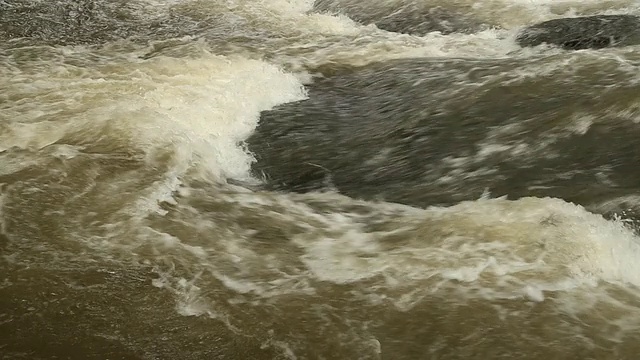 河水中的波浪视频素材