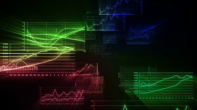 彩色图表飞行通过可循环的全高清视频下载