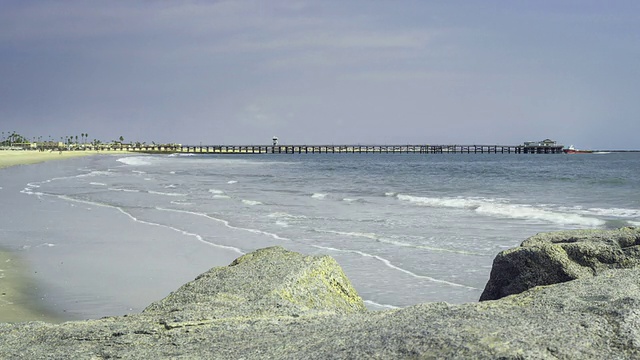 海豹海滩码头时间流逝视频循环视频素材