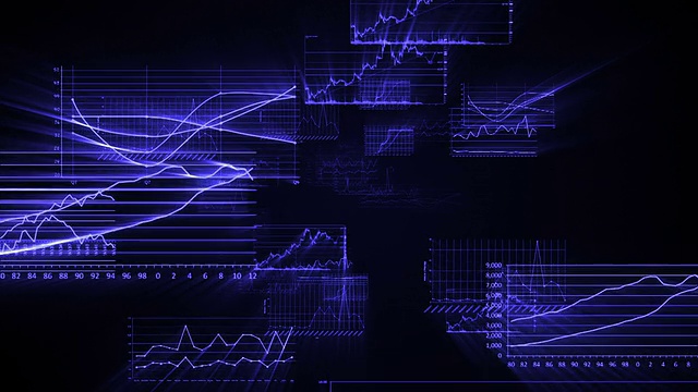 可循环的全高清蓝色图表视频下载