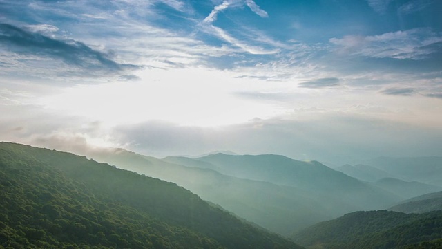 神秘的阿巴拉契亚烟雾山视频素材