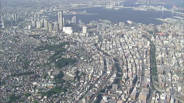 日本横滨市高楼林立。视频素材