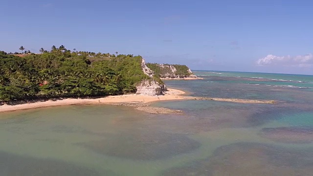 巴西海岸线鸟瞰图视频素材