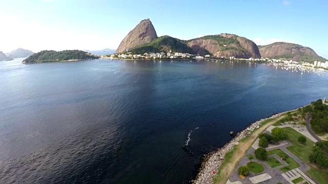 鸟瞰图Pão de Açucar和博塔佛戈湾在里约热内卢de里约热内卢，巴西视频素材