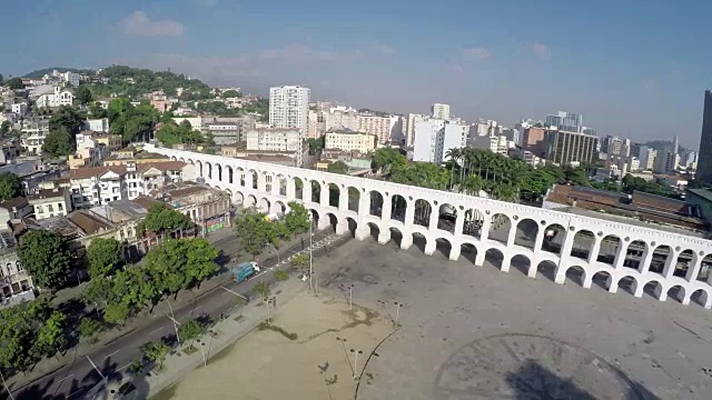 Arcos da Lapa的鸟瞰图视频素材