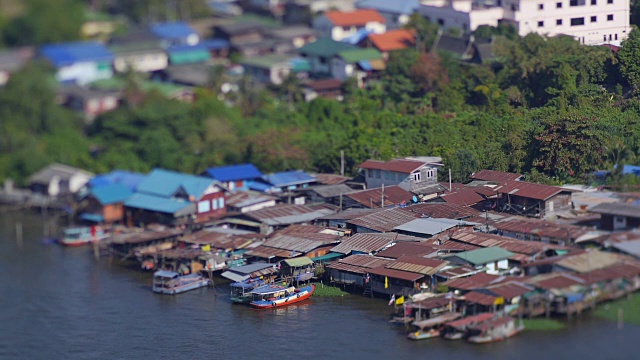 河边村，曼谷，泰国视频素材