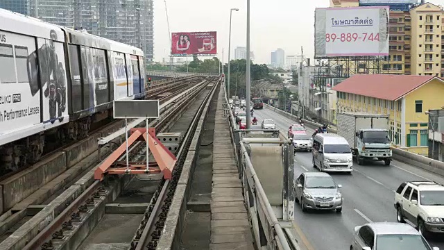 空中火车和亚洲的交通视频素材