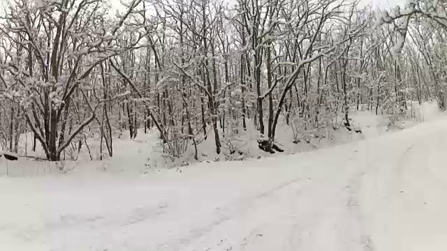 冬天蜿蜒的山路，GoPro视频素材