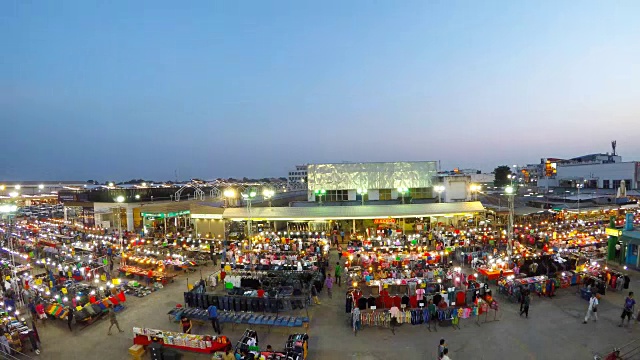 时光流逝，泰国夜市视频素材