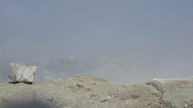 火山，埃奥利岛在西西里，意大利:火山口，蒸汽，地质，岩石视频素材