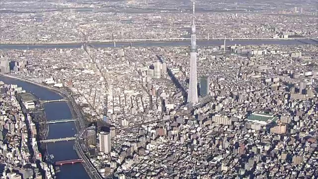 空中,东京Skytree视频素材