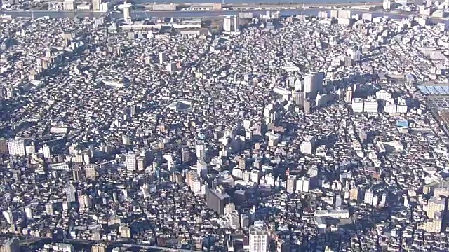 东京荒川区周围的空中景观视频素材