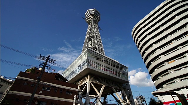 Tsutenkaku塔，日本大阪的象征视频素材