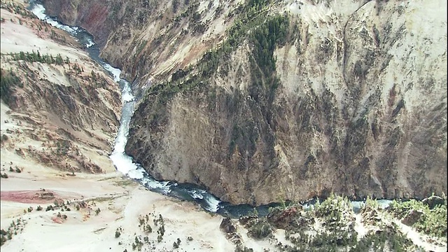 向前追踪森林和“黄石大峡谷”，黄石国家公园，怀俄明州视频素材